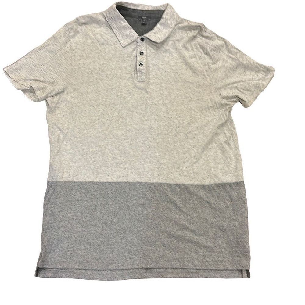 Vince Men’s Two Toned Grey Short-sleeve Collared Shirt
